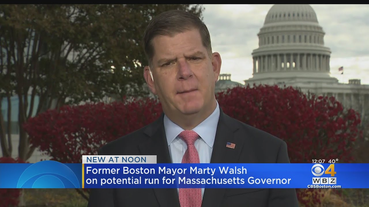 Former Boston Mayor Marty Walsh Asked About Running For Massachusetts Governor