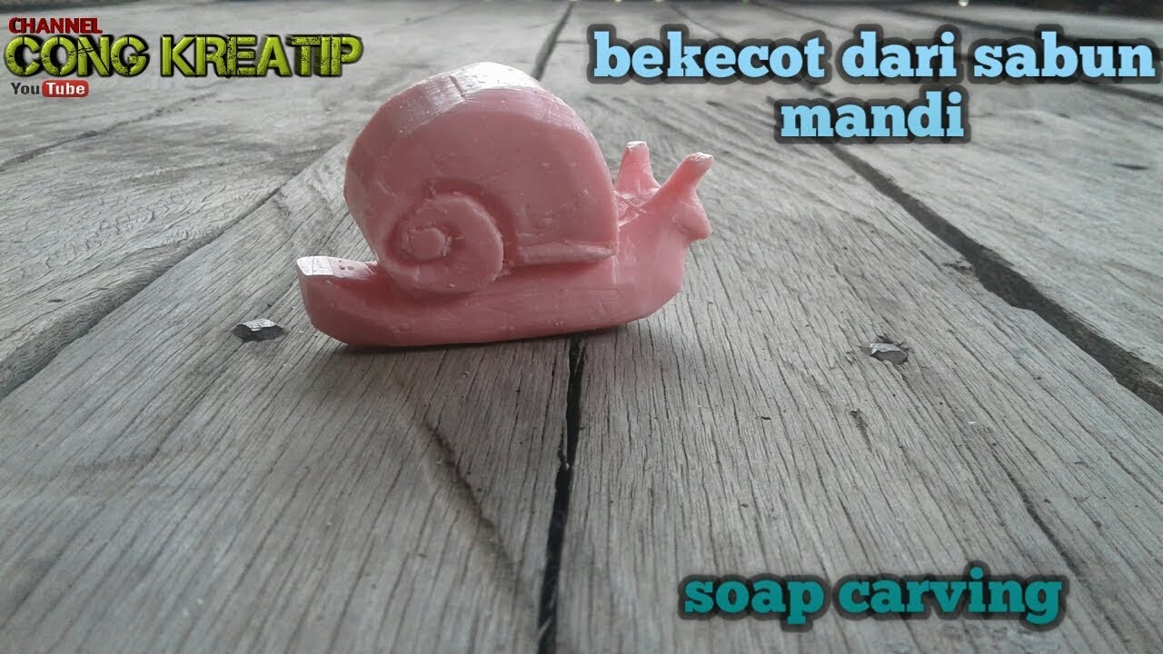 Ukiran sabun  bekecot dari  sabun  mandi soap carving 