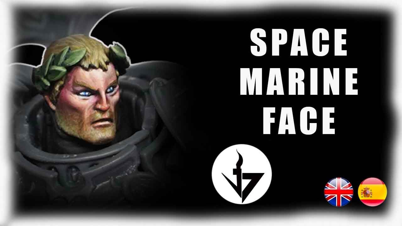 How to paint FACES on miniatures (SPACE MARINE) / Cómo pintar CARAS en miniaturas (MARINE ESPACIAL)