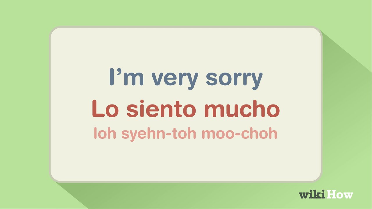 How to say Sorry in Spanish