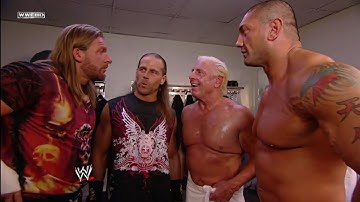 Triple H, Batista, Ric Flair & Shawn Michaels Backstage Segment: Royal Rumble 2008