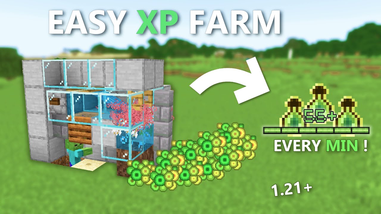 EASIEST XP Farm IN Minecraft Bedrock 1.21 #xpfarm #minecraft - YouTube