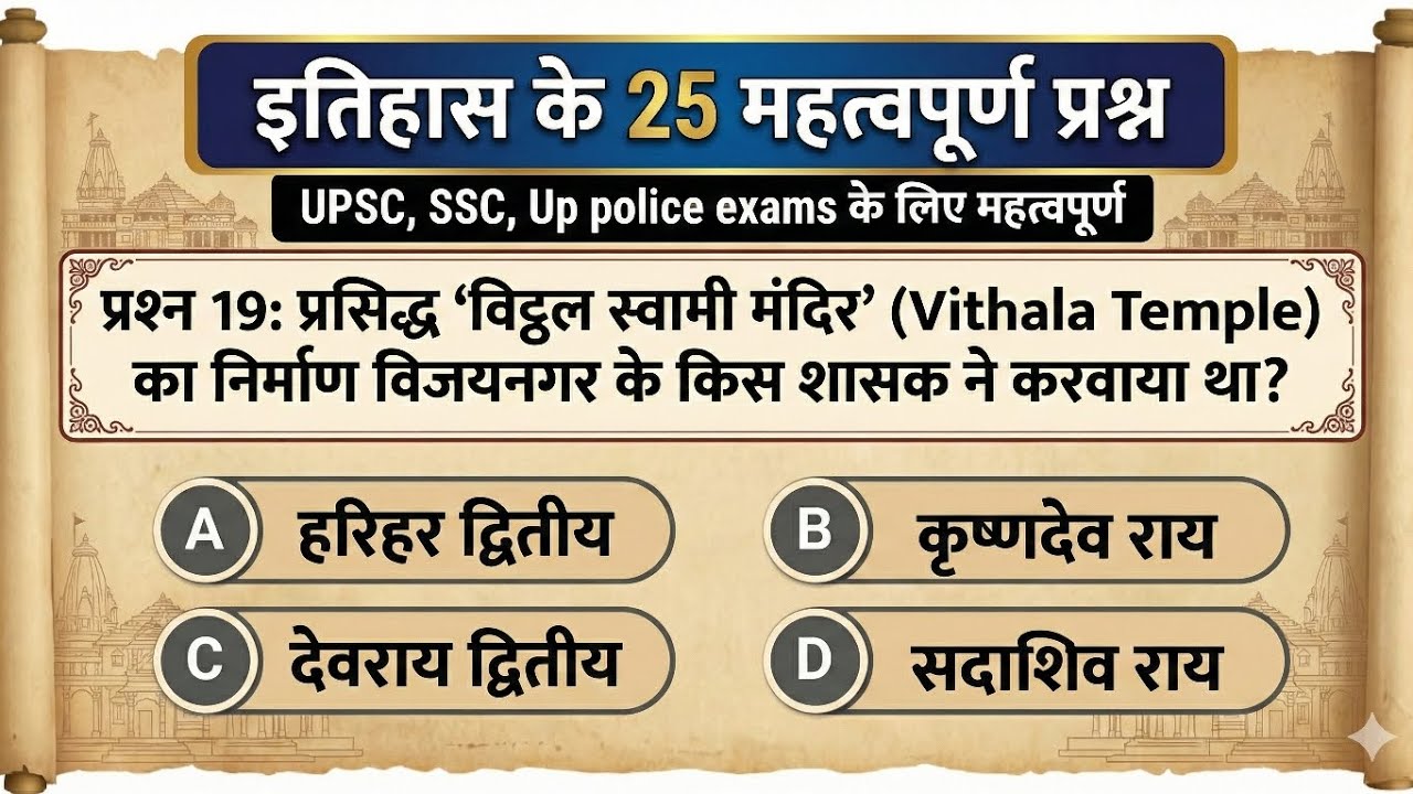 क्या आप 25 में से 20 का सही जवाब दे पाएंगे? History GK quiz in hindi 