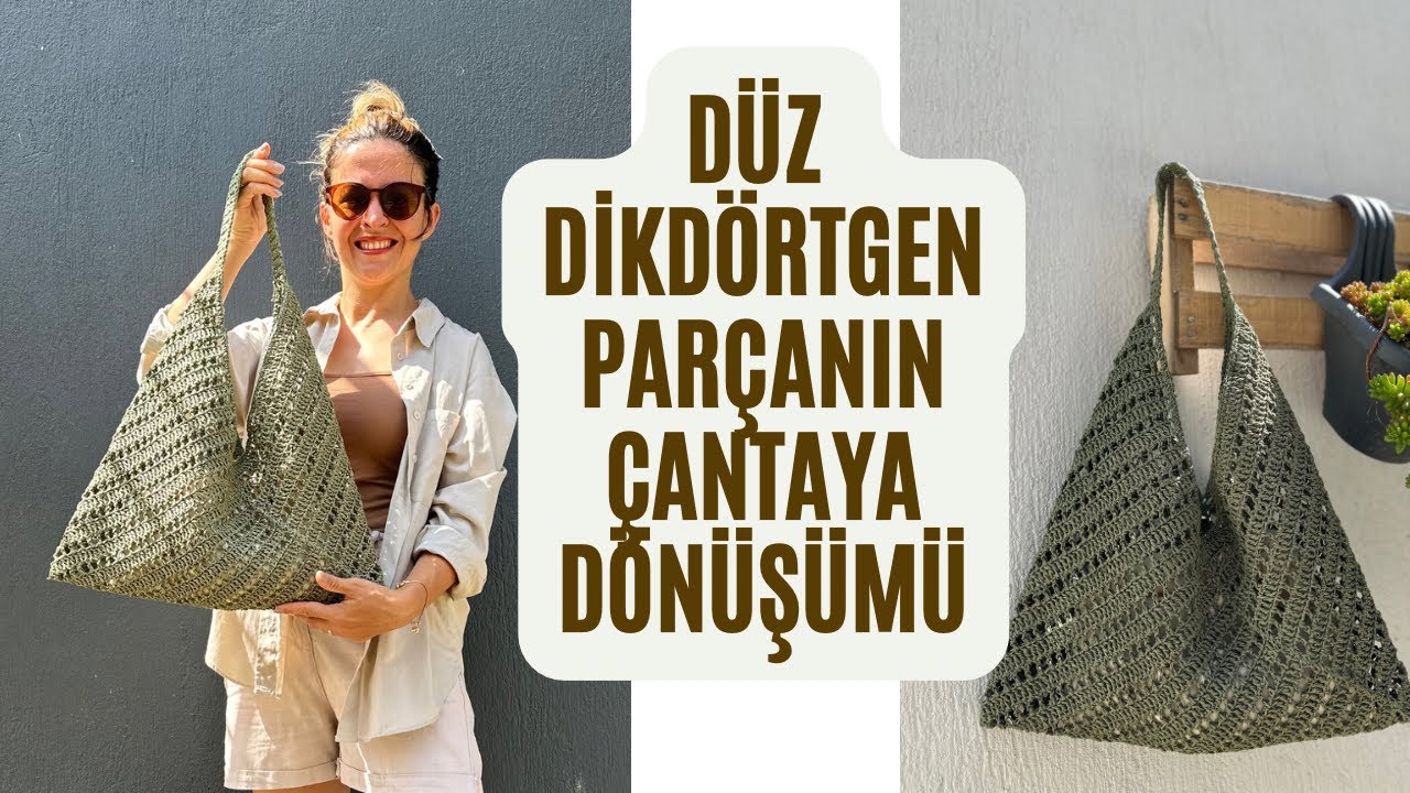 ÇOOK GÜZEL OLDU 😍 EN KOLAY KAĞIT İP İLE ÇANTA NASIL YAPILIR ? #crochetbag