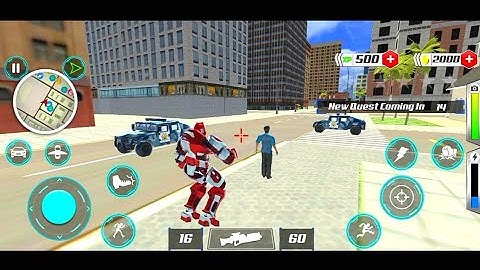 Police Robot Car Game - Transform Drone Robot Games - Android Gameplay