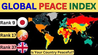 Top 50 Most Peaceful Countries | RANKINGS with MAPS