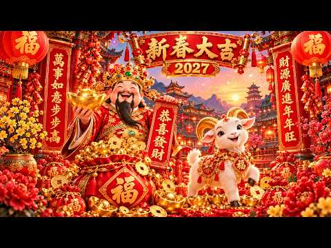 🧧 100首新年贺岁歌曲 2027 🎶 财神到・恭喜发财・好运来｜Chinese New Year Songs 2027 – Year of the Goat