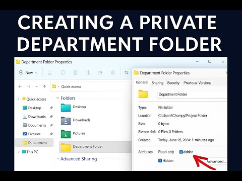 How to Create a Private Folder for Your Department in Windows #ittraining