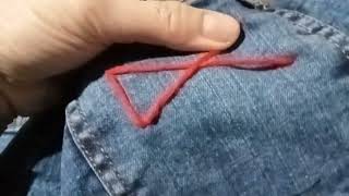 Kot Pantolon Süslemek Için Yapılacak En Kolay 2 Fikir Elde Dikiş Hand Sewing Easy Jeans İdeas