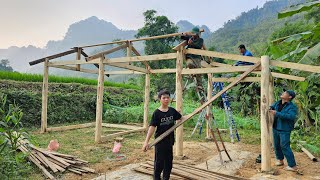 The poor boy was helped by the doctors to build a house and transport wood to make a house for him