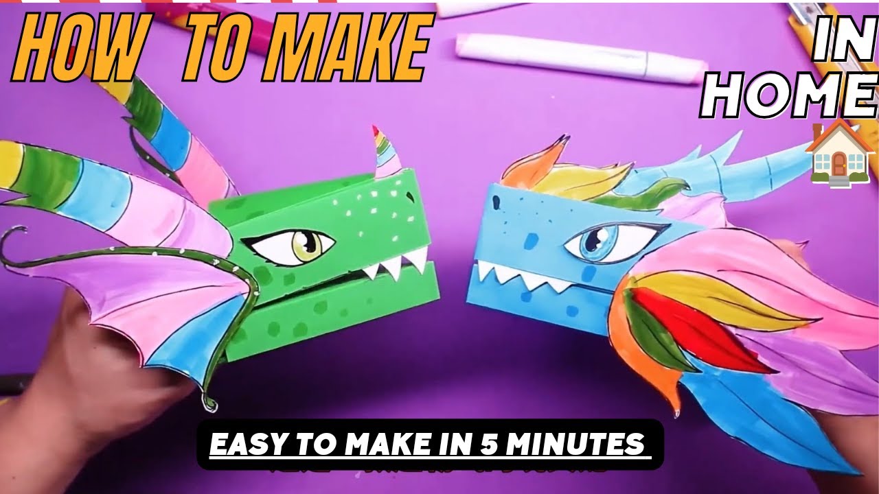 How To Make Paper Dragon | DIY Paper Dragon Craft Tutorial | Easy ...
