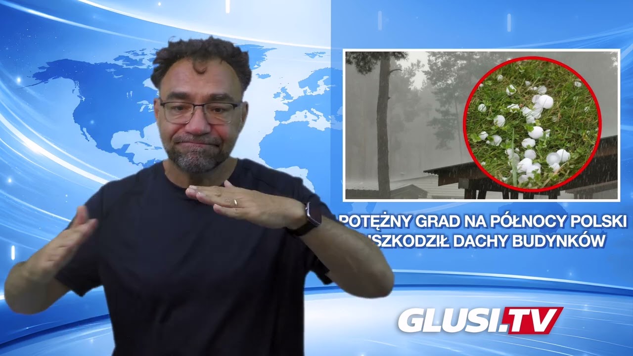 Potężny grad na północy Polski uszkodził dachy budynków