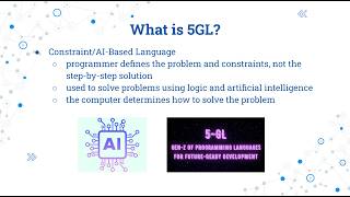 Generations of Programming Languages - What is 5GL