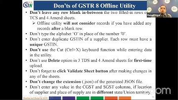 Filing of Form GSTR-8 using Offline tool on GST Portal, by Tax Collectors (TCS) (in Hindi)