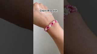 chain bracelet tutorial #beadedjewelry #tutorial #diy #preppy
