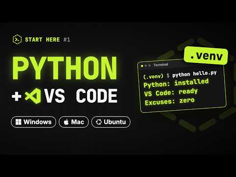 How to Install Python and VS Code (Windows, Mac, Ubuntu) + .venv Setup
