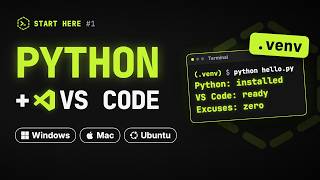 How to Install Python and VS Code (Windows, Mac, Ubuntu) + .venv Setup