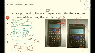 Solving two first degree equations in two variables by calculator