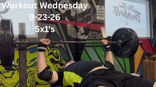 Workout Wednesday 9 23 26  5x1's