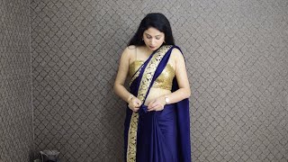 How to wear 1 saree in 2 ways | Stylish saree drapes for Engagement party | साड़ी पहनने का नया तरीका screenshot 3