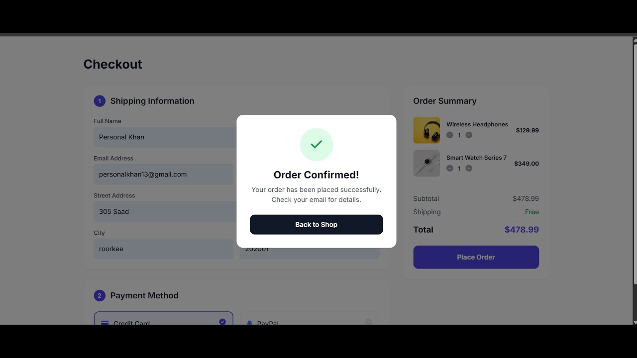 Build Ecommerce Checkout Page with Tailwind CSS & JavaScript ️ ️ - YouTube