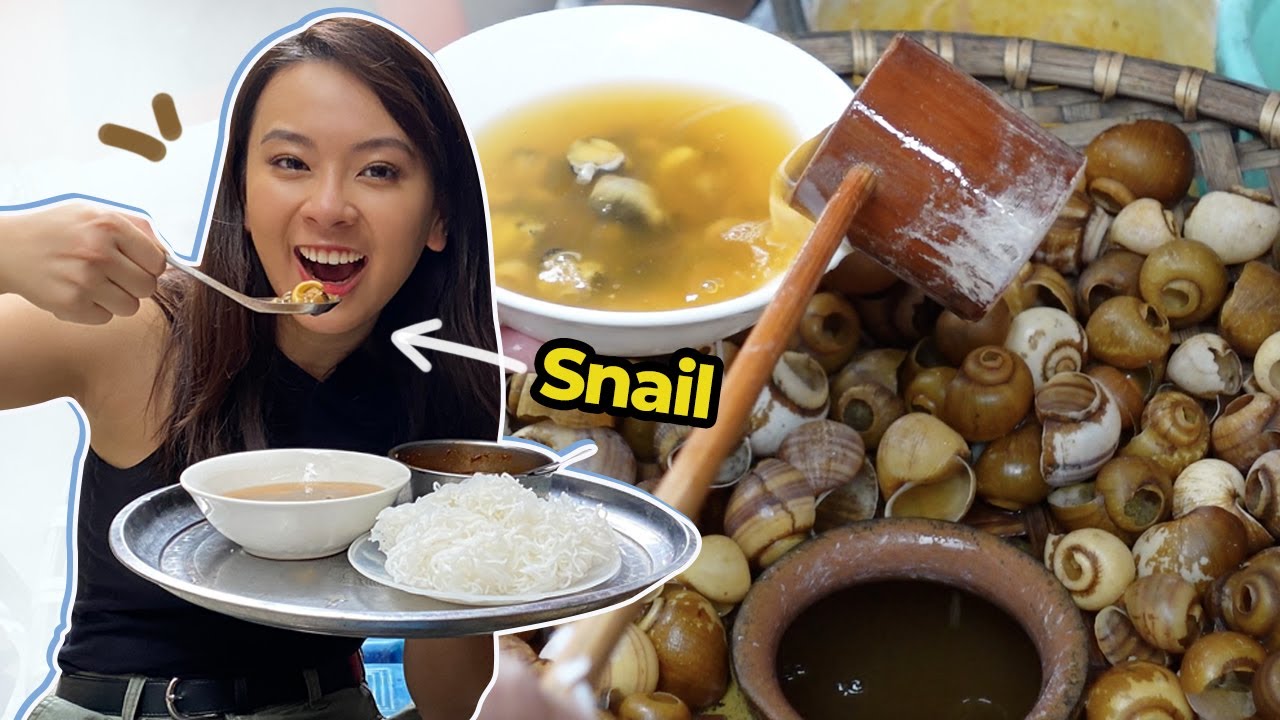 I tried COLD SNAIL NOODLE for the first time in Hanoi Bún ốc nguội