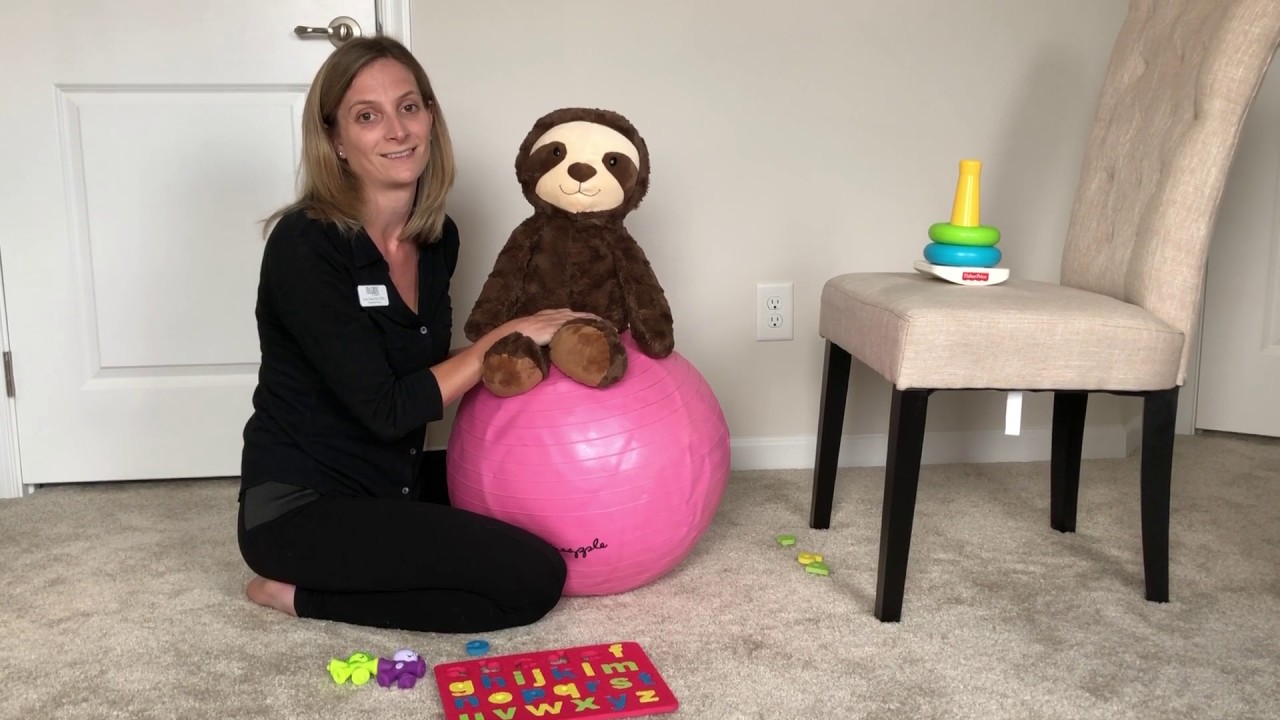Therapy Ball Activities to do with your child to improve child's