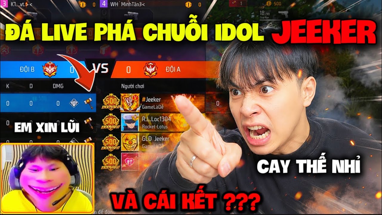 K1 Thử Thách 24 Giờ “Đá Livetream Idol JEEKER Phá  Bay Chuỗi 500 Cấm Cờ” Và Cái Kết Khóc Thét ???
