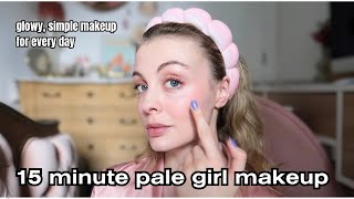 PALE SKIN MAKEUP ROUTINE | my 15 minute simple glowy makeup screenshot 2