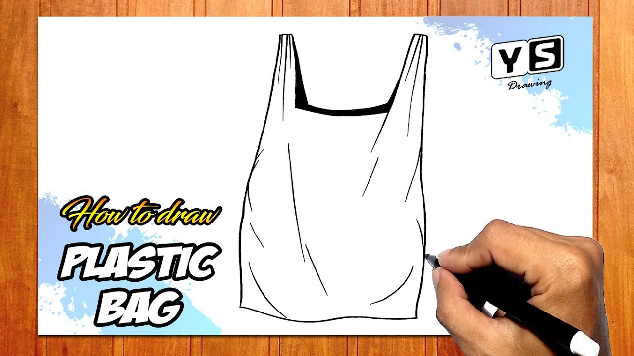 Vector drawing of a plastic bag Stock Vector | Adobe Stock