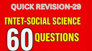 TN-TET Social Science |6-10th| 60 Important Questions (Part 29) | TET Exam Preparation 2025 #tntet