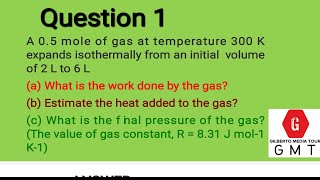 PHYSICS CHALLENGE 1: Question on Isothermal Process (Work done in Isothermal Process)