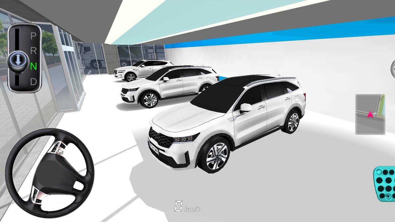 New White Hyundai Tucson SUV Car In The  Showroom - 3D Driving Class Android