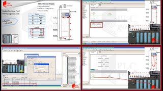 Simple 4 Floor Elevator System with SIEMENS SIMATIC S7-300 PLC | Ladder Logic programming  Part 1/2