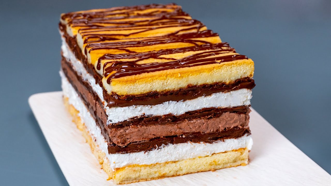 Праздничный торт без духовки! Из печенья