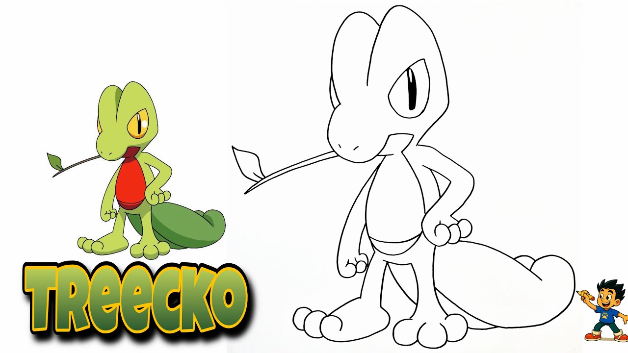 How to Draw Treecko | Pokémon 