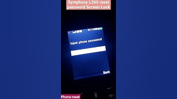 Symphony L260 reset password Screen Lock || Phone reset