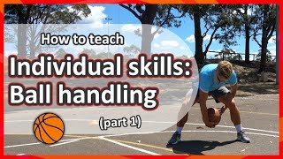 Individual skills: Ball handling › Part 1 | Basketball skills in PE