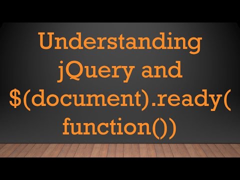 Understanding jQuery and $(document).ready(function())