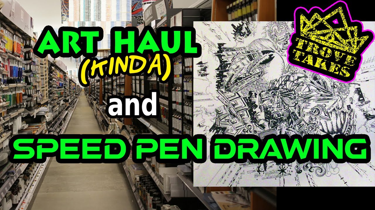 HA! 🤣 ART HAUL 🚛 (not really) & Speed Pen Drawing! 🖋️ Advice and ...
