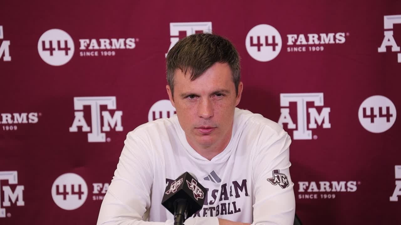 Bucky McMillan previews Texas A&M men's basketball game at Arkansas