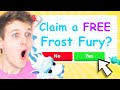 Can We Reveal HOW TO GET A FREE FROST FURY In ADOPT ME!? (NEW ROBLOX ADOPT ME WINTER PETS FOR FREE)