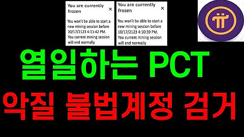 파이코인 열일하는 PCT 악질 불법계정 검거