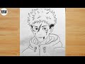 How to Draw Yuji Itadori (Jujutsu Kaisen) Step by Step | Easy Anime Drawing Tutorial