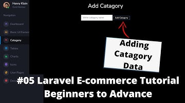 #5 Adding Catagory Data From Admin Panel in Laravel |Laravel E-commerce Tutorial Beginner to Advance