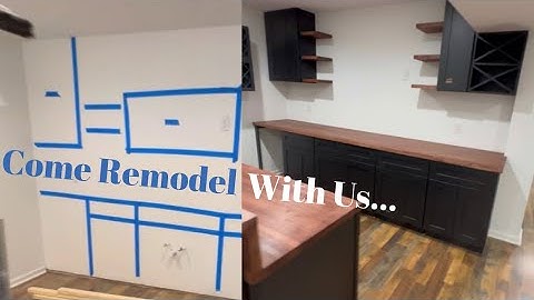 Basement remodel Wet Bar / Kitchenette Build and Installation