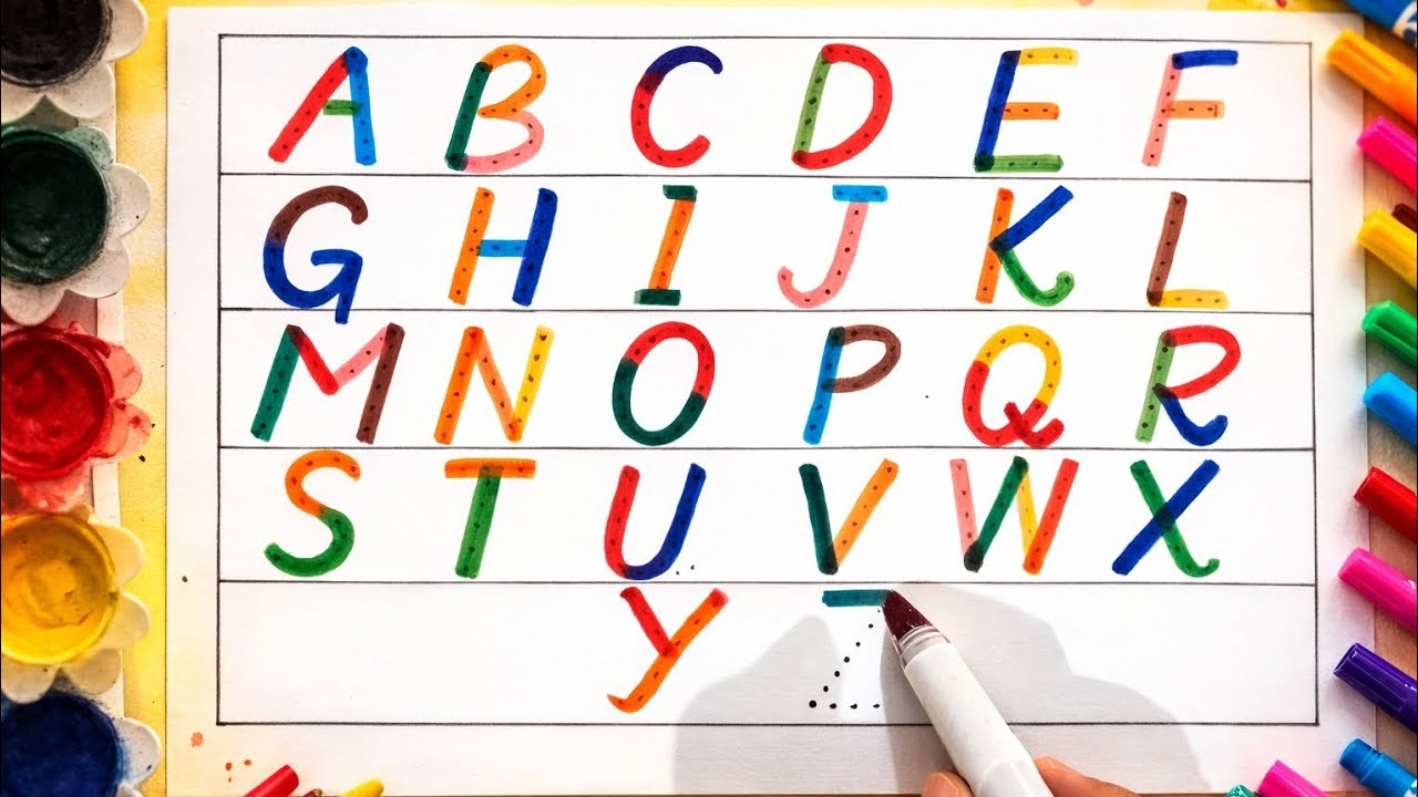 Learn ABC Alphabet with Colors | Fun & Easy ABCD for Kids | Preschool Learning Video