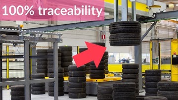 Automatic robotic handling for tires with 100% traceability