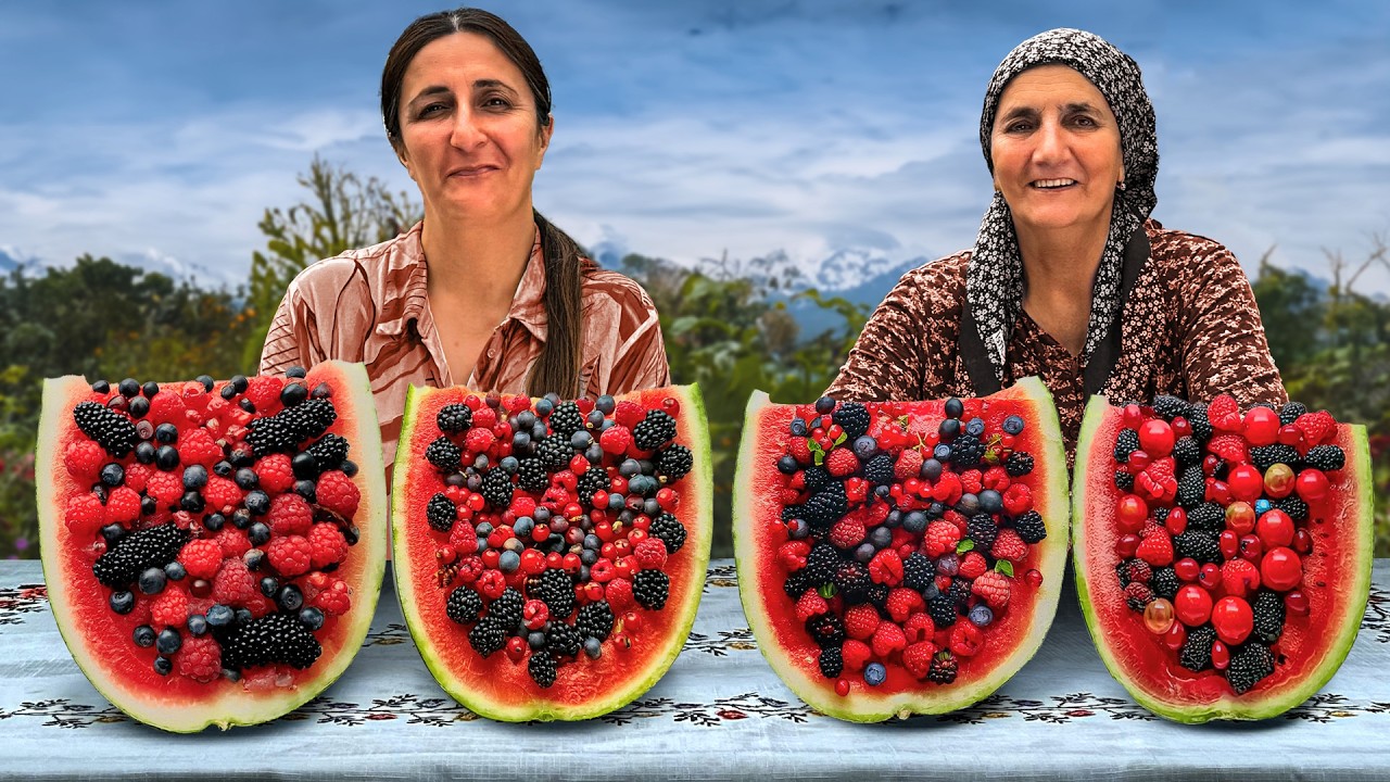 Prime Watermelon with Flavor of EVERY Berry! Making Delicious Rustic Delight you Never Heard Before