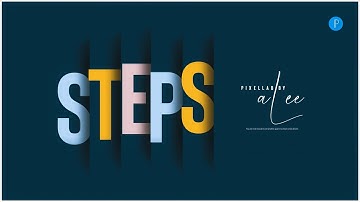 Make steps shadow Text like Photoshop Cc on Android using Pixellab | Text Effects.